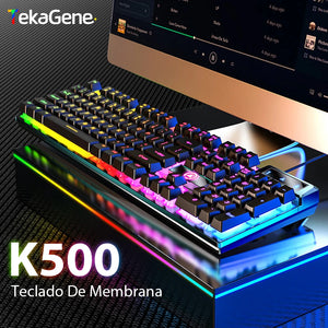 K500 Wired Keyboard Office Gaming Keyboard For Windows And IOS Computer Laptop 104 Keys Mechanical Sensation Membrane Keyboards